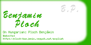 benjamin ploch business card